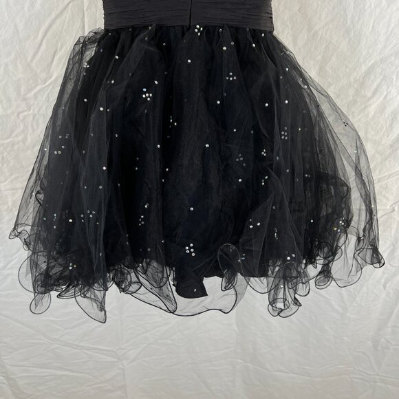 NWT Sherri Hill 2548 Black Gold Tulle Strapless Formal Dresss $278 - Picture 7 of 10